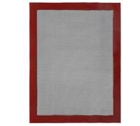 FOMIYES Silicone Baking Mat Large 30x40cm Non-Stick Perforated Oven Liner for Cookies Bread Macarons High Temperature Resistant Black Base Red Edge Baking Tool