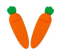 FOMIYES Silicone Carrot Bookmarks 2pcs Cute Student Stationery Reading Markers Adorable Carrot-Shaped Book Accessories