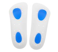 FOMIYES Silicone Gel Shoe Insoles White-Blue Shock Absorbing Heel Pads for Foot Arch Support and Inserts for Long Standing and Walking Suitable for Women and Men Sports and
