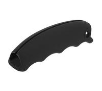 FOMIYES Silicone Grocery Bag Handle Holder with Keychain, Ergonomic Handgrip for Shopping Bags, Black Anti-Strain Carrier for Household and Outdoor Use