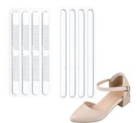 FOMIYES Silicone Insole Strips High Heel Cushion 16pcs Inserts Pads Shoe Gel Heel Protector for Women and Men High Anti Slip Foot Pads Shockproof Cushion for Outdoor and Daily Use