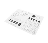 FOMIYES Silicone Manicure Mat Nail Practice Pad Extra Large Non-slip Nail Art Painting Mat Hand Resin Craft Use
