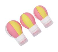 FOMIYES Silicone Travel Lotion Dispenser Bottles 3pcs Set 50ml 70ml 100ml Leakproof Hot Air Balloon Design Portable Refillable Makeup Cosmetic Containers for Toiletries and Skincare
