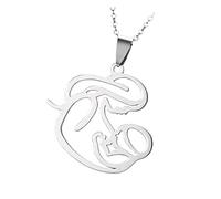 FOMIYES Silver Alloy Embrace Pendant Necklace Creative Hollow out Jewelry present for Mothers Day Birthdays Special Occasions Durable and Elegant Design