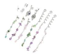 FOMIYES Silver Hair Jewelry Pendant with Crystal Stones Metal Braid Charms for Women Versatile Hair Ornaments for Braids and Jewelry Making Stylish DIY Accessories for Necklaces and