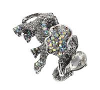 FOMIYES Silver Rhinestone Elephant Brooch Pin for Women Versatile Decorative Lapel Pin for Jackets Sweaters Scarves Party Wedding Accessories Lucky Animal Fashion Accent Easy Clasp Design