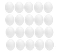 FOMIYES Simulated Bird Eggs Plastic 24pcs for Parrots and Nesting Birds Aviary Breeding Supplies Behavior Training Props Egg-Shaped White