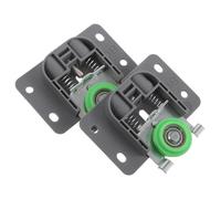 FOMIYES Sliding Wardrobe Door Rollers Metal and Plastic Construction 2pcs with 24mm Diameter Cam Wheels Silent Mechanism and Universal Space Compatibility, for Dressing Rooms and Walk-in