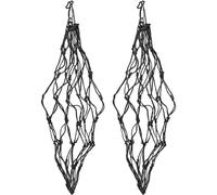 FOMIYES Slow Feed Hay Net for Horses 40" with Small 4" Mesh, Wear-resistant Suspended Feeding Bag, Multi-function Portable Hay Feeder for Stable and Pasture Use