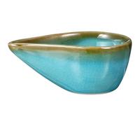 FOMIYES Small Blue Crackle Glaze Ceramic Dish Essential Oil Diffuser Porcelain Plate for Aromatherapy and Mud Mask Holder, Compact Beauty Salon Bowl for Facial Oil Mixing and Incense Tray