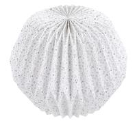 FOMIYES Small Blue Floral Folding Geometric Lampshade E27 Socket, Removable DIY Paper Lantern Ceiling Lamp Cover for Indoor Lighting and Bar Decor