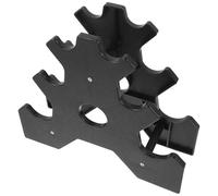 FOMIYES Small Vertical 3-tier Plastic Dumbbell Rack Floor Bracket for Home Gym Weight Storage Stand Holder for Six-sided Dumbbells