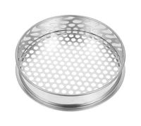 FOMIYES Soil Sifter Stainless Steel 8 Round Holes 7.87 Inch Handheld Garden Compost Riddle for Blueberries Pepper Seeds and Gravel Sifting