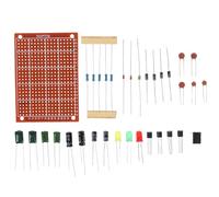 FOMIYES Soldering Desoldering Kits Electronics Practice Kit with Basic Component Identification and Plugin Training Board for Electronics Learning and DIY Projects