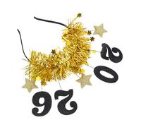 FOMIYES Sparkling 2026 Star Garland Headband - New Year's Eve Party Hair Accessory Lightweight and Comfortable Headdress for Women Holiday Decoration