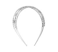 FOMIYES Sparkling Zircon Tiara Headpiece for Women Luxurious Three-layer Bridal Crown Hair Accessory for Weddings Parties and Special Occasions