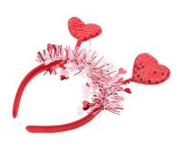 FOMIYES Sparkly Heart-shaped Headband Valentine's Day Party Hair Accessory Glitter Sequin Design for Women Romantic Occasion Valentine's Day Sequin Party Decoration