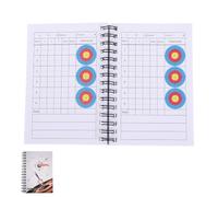 FOMIYES Spiral Bound Archery Score Book for Tournament Practice Tracking | Paper and ABS Build, Water-resistant White Finish, Pocket-friendly Size, for Arrows and Target Faces