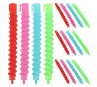 FOMIYES Spiral Hair Perm Rods 60pcs Plastic Perm Rods Medium Size for Long Hair Cold Perming Tools Random Color