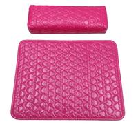FOMIYES Square Nail Cushion with Heart Pattern, Pu Leather and Sponge Manicure Wrist Pad for Steady Hands and Protecting Tables, for Manicuring Table and Nail Art Professionals
