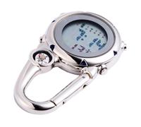 FOMIYES Stainless Steel Carabiner Watch Shockproof Clip Gadget for Outdoor Activities Paramedics Mountain Climbing with Display Blue