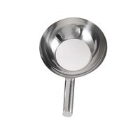 FOMIYES Stainless Steel Kitchen Spoon with Short Handle, Sturdy Flat Ladle Protecting Hands from Scald, for Home Kitchen and Gardening Use, Silver Cooking Spoon