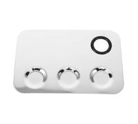 FOMIYES Stainless Steel Mixing Plate Small Makeup Tray Palette for Makeup Must Haves Foundation Mixing Tray