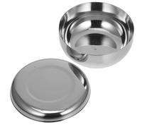 FOMIYES Stainless Steel Rice Bowl Versatile Use with Lid for On-the-go Meals Double Wall Design Prevents Spills with Traditional Korean Style and Elegant Silver Finish and Meal Prep
