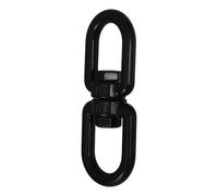 FOMIYES Stainless Steel Swivel Ring 360° Rotating Hook for Tree Swing Strap and Hammock Chair, Heavy Duty Play Set Hardware Accessory for Outdoor Hanging, Black M8