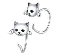 FOMIYES Sterling Silver Cat Earrings for Women and Lovely Animal Design Hypoallergenic Jewelry Daily Wear Parties and Travel Accessories