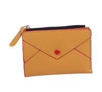 FOMIYES Stylish Love Card Bag Pu Material Card Slots Separate Change Wallet Zipper Compartment for Travel