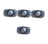 FOMIYES Taoism Copper Ring for Men and Women Unique Statement Finger Ring Chinese Cultural Accessory for Parties and Everyday Wear present for Taoism Lovers