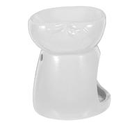 FOMIYES Tea Light Candle Holder Elegant White with Glossy Finish Ceramic for Aromatherapy and Tea Incense Burning Wax Melt Burner and Fragrant Oil Diffuser for Home Décor