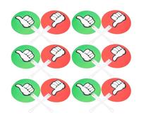FOMIYES Teacher Communication Voting Paddles 12Pcs Yes No True False Green Red Reusable Plastic Boards for Classroom Feedback and Critical Thinking