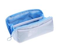 FOMIYES Ten Layer Pencil Case for Students Large Capacity Blue | PVC Polyester Build, Strong Zipper Closure, Organising Stationery, Compact School Pouch, Ten Layer Design