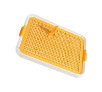 FOMIYES Thickened Dog Potty Pad Holder with Yellow Flat Tray and Banana-shaped Post, Indoor Puppy Urine Training Toilet for Household Use
