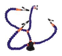 FOMIYES Third Hands Soldering Station Welding Table Stand with Blue Clamp Flexible Arms PCB Holder for Electronics Repair and Manual Welding Tools