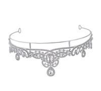 FOMIYES Tiara Bridal Wedding Crown for Bride Decorations Bride Veil Bachelorette Party Bride Cup Wedding Crowns for Bride Bachelorette Bridesmaids Bouquet Gown Zinc Alloy Silver