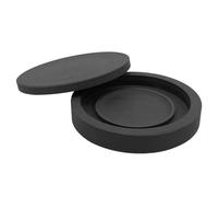 FOMIYES Traditional Chinese Calligraphy Round Inkstone with Lid 4-inch Ink Well Pot for Ink Grinding and Moisture Control Suitable for Beginners and Artists
