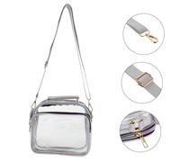 FOMIYES Transparent PVC Crossbody Bag Women Clear Stadium Approved Tote Purse Large Capacity Shoulder Bag for Concerts Parties and Everyday Use