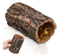 FOMIYES Tree Trunk Reptile Hide, 7-8cm Realistic Hollow Log Pet Hideout, Easy to Clean Climbing Shelter for Geckos and Lizards Suitable for Aquarium Setting