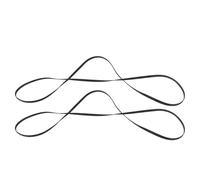 FOMIYES Turntable Belt Replacement 2pcs Rubber Black Flat Drive Belt with 460mm Length Easy to Replace for Phonograph and Record Player