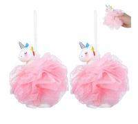 FOMIYES Unicorn Children Bath Exfoliating Scrubbers 2pcs Bath Balls Soft L Shower Accessories for Kids Gentle Body Cleaning and Quick Drying Home Use