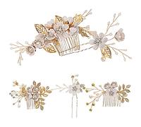 FOMIYES Unique Design Hair Accessories Pearl Flower Hairpin Hair Comb for Bride Wedding Prom