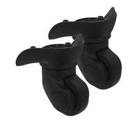 FOMIYES Universal Suitcase Replacement Wheels 2pcs Travel Suitcase Swivel Caster Wheels Black Single-Row for Luggage Repair and DIY Trolley Case Parts