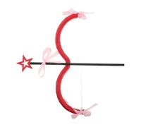 FOMIYES Valentine's Day Cupid Bow and Arrow Set for Adults, Red Mini Bow with Heart Arrows, Cosplay Costume Prop and Party Favor Accessory