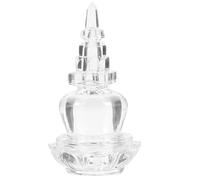 FOMIYES Vintage Acrylic Pagoda Statue Crystal Tower Ornament for Desktop Office Temple Decor Feng Shui Buddhist Stupa Decoration