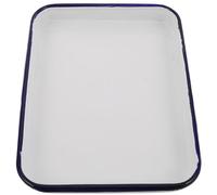 FOMIYES Vintage Enamel Baking Tray Rectangular Non-Stick Porcelain Sheet Pan for Oven Cookies Cakes Pies Roasting Dish Suitable for Toaster Oven and Easy Storage
