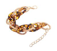 FOMIYES Vintage Leopard Print Acrylic Bracelet for Women Dainty Handmade Cuff Wristband Chic Layered Design Adds Charm to Any Outfit