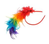 FOMIYES Vintage Plume Headband for Women Elegant Hairpiece for Prom Party and Cosplay Lightweight and Inspired Hair Accessory with Red Headband Six Color Options